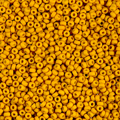 RC11-1233 Mat Op Mustard Size 11 Seed Beads