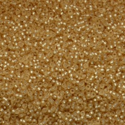 15-0003F Silver Lined Frost Gold Size 15 Seed Beads
