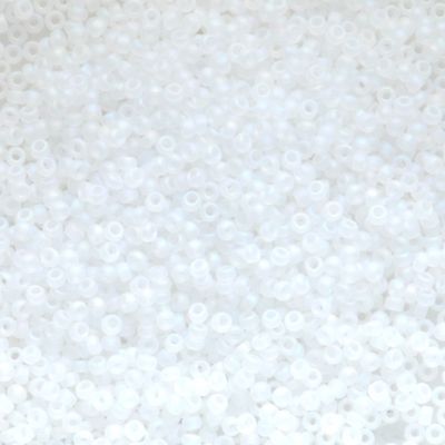 15-0131FR Matte Crystal AB Size 15 Seed Beads