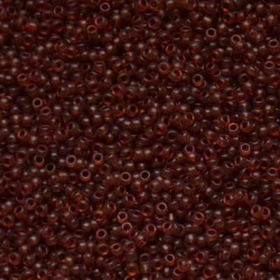 15-0134 Trans Dk Topaz Size 15 Seed Beads