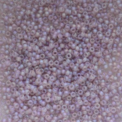15-0142FR Matte Tr Smoky Amethyst AB Size 15 Seed Beads