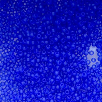 15-0151F Matte Trans Cobalt Blue Size 15 Seed Beads
