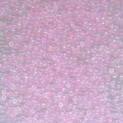 15-0266 Tr Pink AB Size 15 Seed Beads