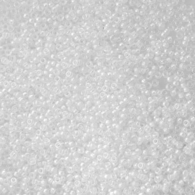 15-0284 White Lined Crystal AB Size 15 Seed Beads