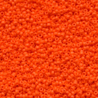 15-0406 Op Orange Size 15 Seed Beads