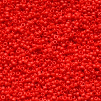 15-0408 Op Red Size 15 Seed Beads