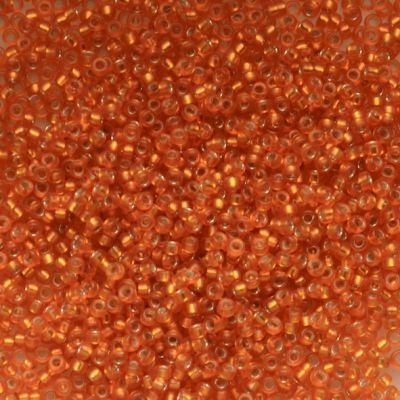 15-1625 Dyed Semi Frost SL Orange Size 15 Seed Beads