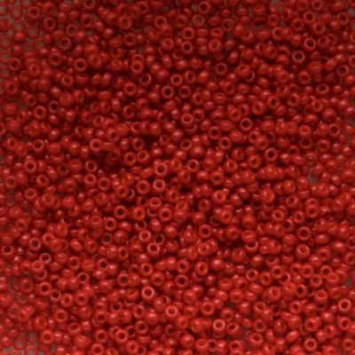 15-1684 Dyed SF Op Bright Red Size 15 Seed Beads