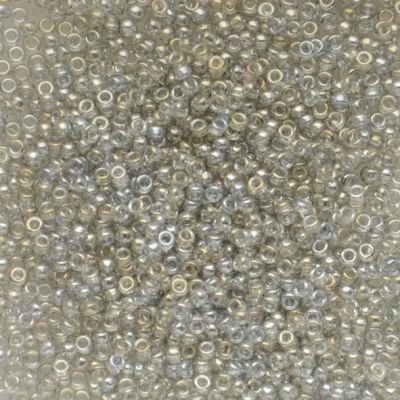 15-1881 Tr Silver Grey Gold Lustre Size 15 Seed Beads