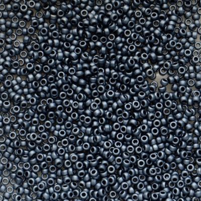 15-2001 Matte Gunmetal Size 15 Seed Beads