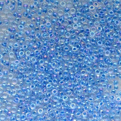 15-2206 Blue Lined Crystal AB Size 15 Seed Beads