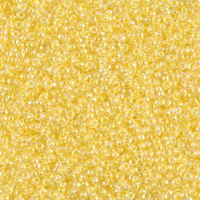 15-0273 Lt Yellow Ld Crystal AB Size 15 Seed Beads