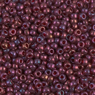 RC8-0313 Cranberry Gold Lustre Size 8 Seed Beads
