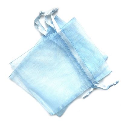 BG225 Baby Blue Organza Gift Bag