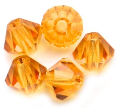 CB404 4mm Topaz Crystal Bicone