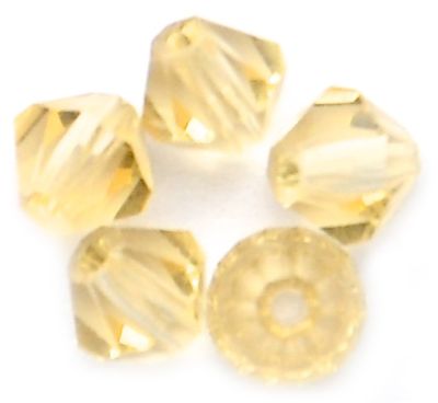 CB406 4mm Light Colorado Topaz Crystal Bicone