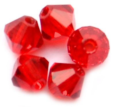 CB409 4mm Light Siam (Red) Crystal Bicone