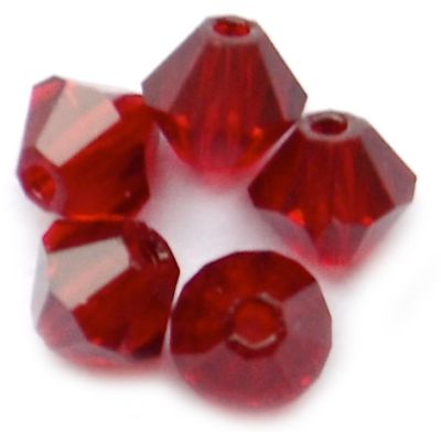 CB410 4mm Dark Siam (Red) Crystal Bicone