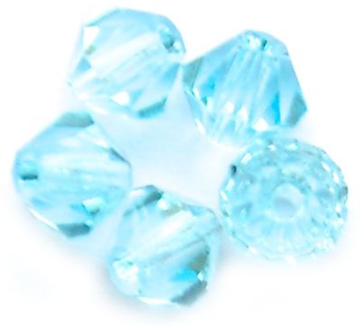 CB421 4mm Aqua Crystal Bicone