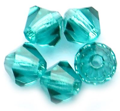 CB422 4mm Blue Zircon Crystal Bicone