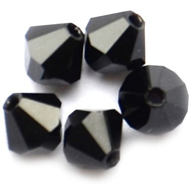 CB427 4mm Jet Crystal Bicone