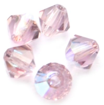 CB431 4mm Light Amethyst AB Crystal Bicone