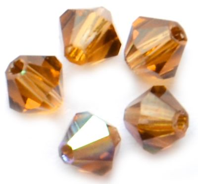 CB434 4mm Smoked Topaz AB Crystal Bicone