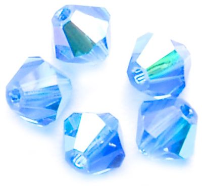 CB448 4mm Dark Turquoise AB Crystal Bicone