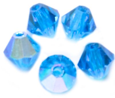 CB449 4mm Capri Blue AB Crystal Bicone