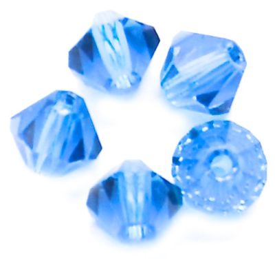 CB451 4mm Dark Turquoise Crystal Bicone