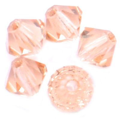 CB454 4mm Peach Crystal Bicone