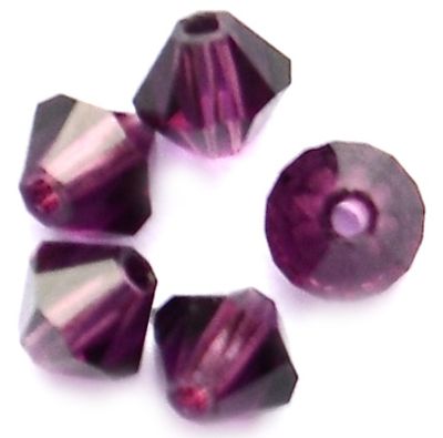 CB463 4mm Deep Violet Crystal Bicone