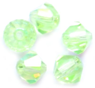 CB472 4mm Chrysolite AB Crystal Bicone
