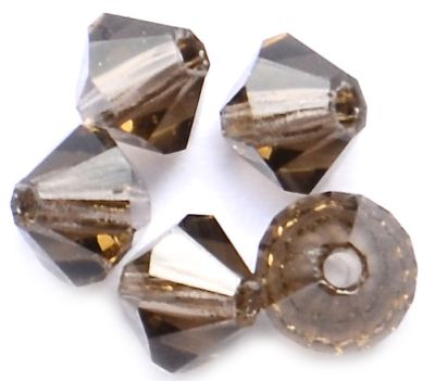 CB477 4mm Dark Mink Crystal Bicone