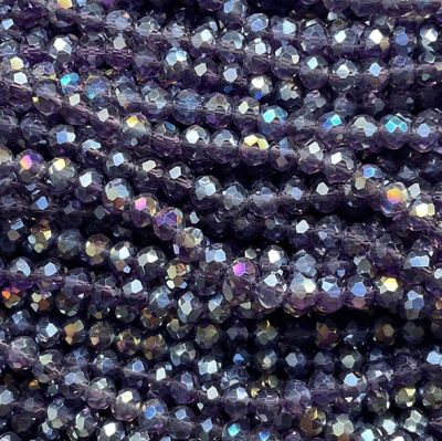 CCR435 4mm Midnight Sparkle Cut Crystal Round