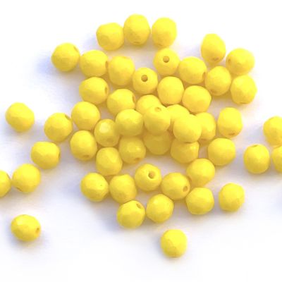 FG547 4mm Terra Yellow Facet