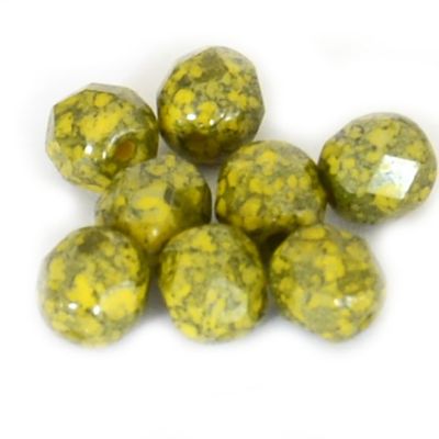 FG737 6mm Chartreuse Picasso Facet