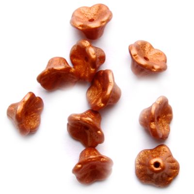 GL4072 7x5mm Pearl Burnt Orange Lily Flower