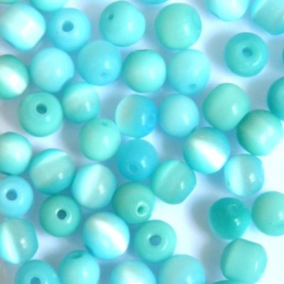 GL5676 Turquoise Cats Eye Rounds