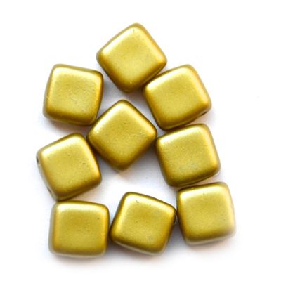 GL5853 Olive 2 Hole Tile Bead