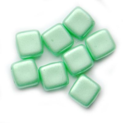 GL5862 Mint Pearl 2 Hole Tile Bead