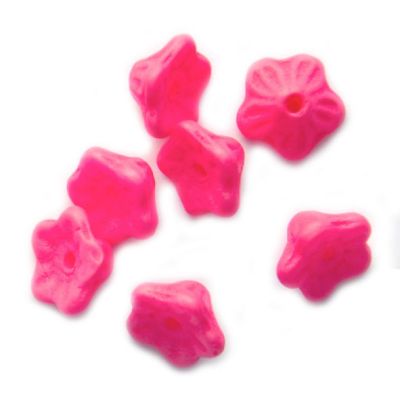 GL6004 7x5mm Matte Hot Pink Lily Flower