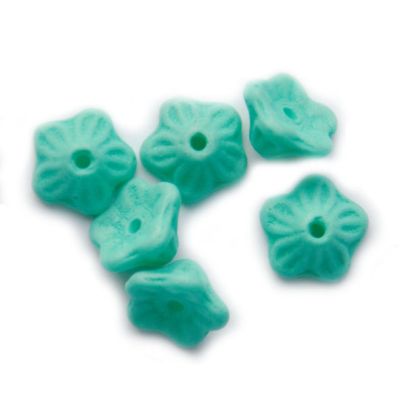 GL6008 7x5mm Matte Teal Lily Flower