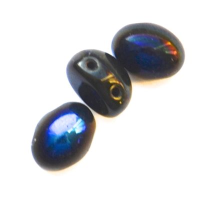 GL6719 8x5mm Black AB Oval Candy Bead
