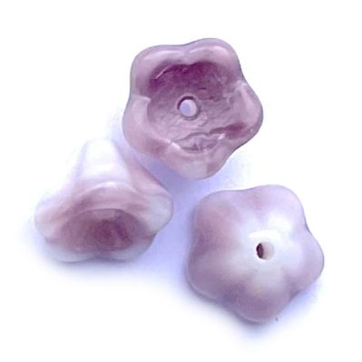 GL6738 Lilac Marl Bluebell Shape Trumpet Flower