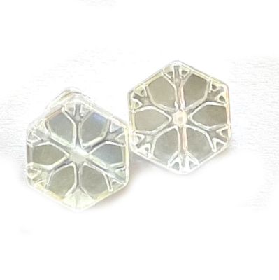 GL6781 Crystal AB Snowflake Bead