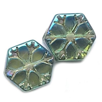 GL6783 Peacock Snowflake Bead