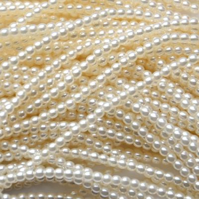 GP302 3mm Ivory Glass Pearls