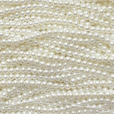 GP421 4mm Natural White Glass Pearls