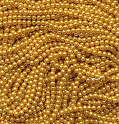 GP422 4mm Gold Ochre Glass Pearls